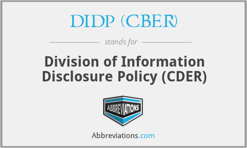 What does DIDP (CBER) stand for?